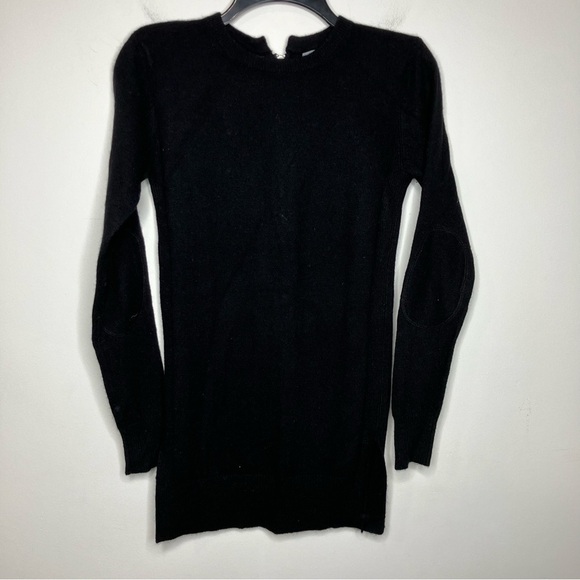 Hayden 100% cashmere back zip long sleeve sweater black size XS - Picture 1 of 8